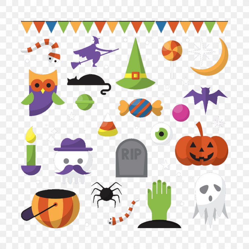 Creative Halloween, PNG, 1000x1000px, Halloween, Artwork, Candy, Clip Art, Illustration Download Free