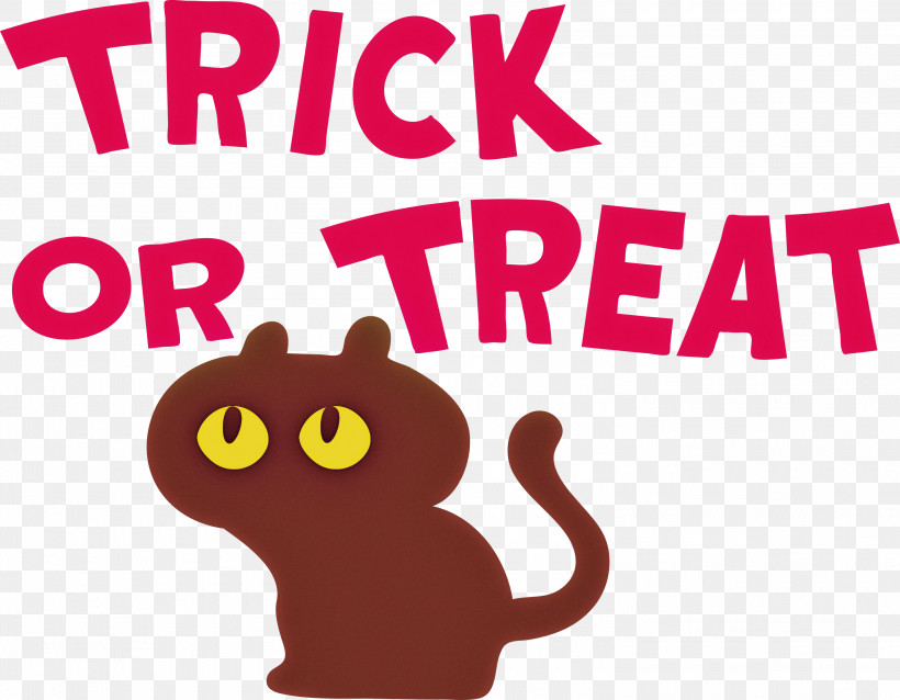 TRICK OR TREAT Halloween, PNG, 3000x2336px, Trick Or Treat, Cartoon, Cat, Catlike, Character Download Free