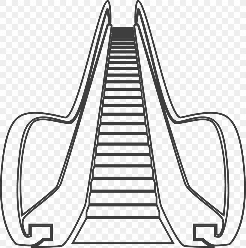 Escalator Elevator Icon, PNG, 1285x1298px, Escalator, Black And White, Cartoon, Chair, Drawing Download Free