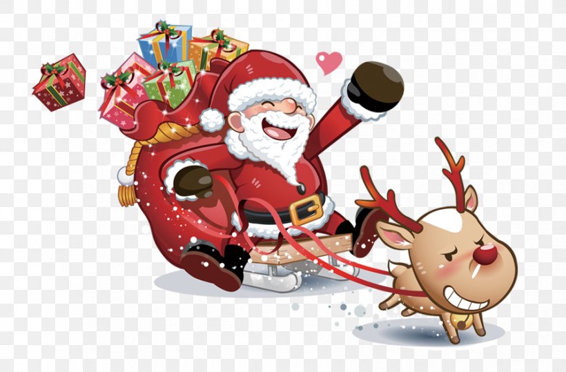 Santa Claus Christmas Tree Wall Decal Sticker, PNG, 893x587px, Santa Claus, Christmas, Christmas Decoration, Christmas Ornament, Christmas Tree Download Free