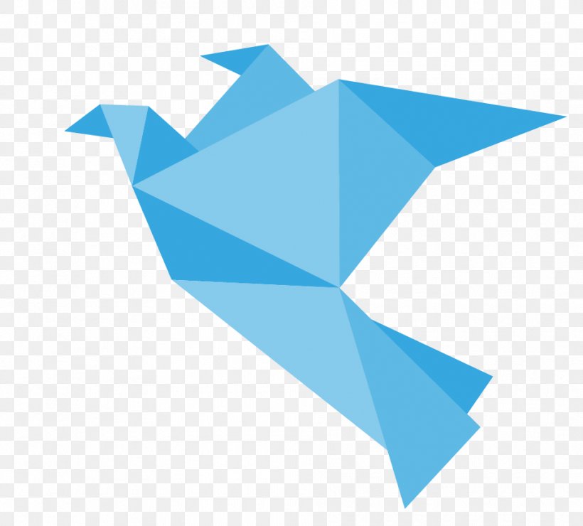 Bird Paper Crane Origami, PNG, 955x862px, Bird, Aqua, Art Paper, Azure, Blue Download Free