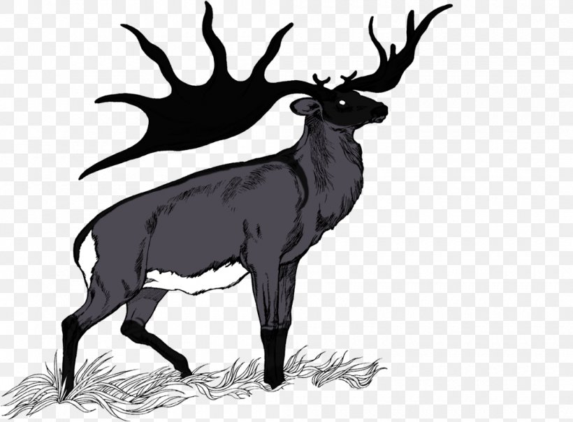 Elk Reindeer Mammal Horse Cattle, PNG, 1040x768px, Elk, Animal, Antler, Black, Black And White Download Free
