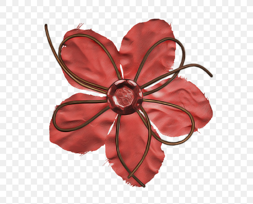 Red Petal Pink Leaf Maroon, PNG, 652x663px, Red, Brooch, Flower, Hair Accessory, Headband Download Free