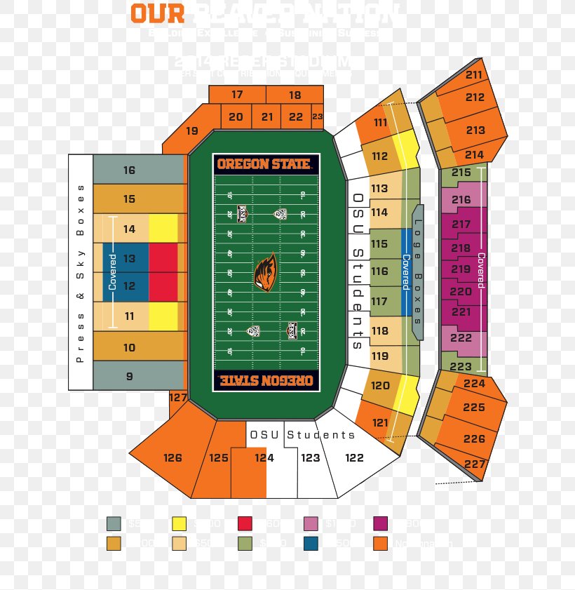 Reser Stadium Oregon State Beavers Football Ohio Stadium Seating Chart, PNG, 650x841px, Reser Stadium, Aircraft Seat Map, Area, Arena, Diagram Download Free