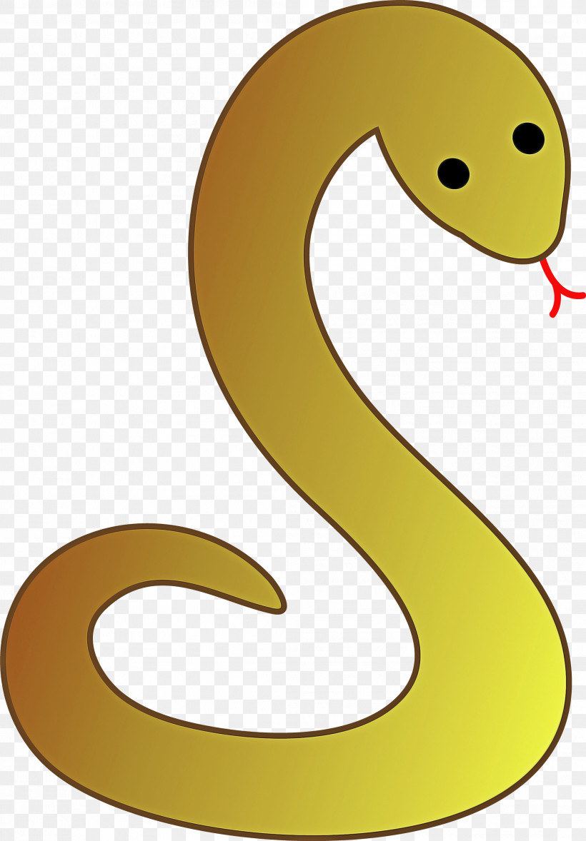 Yellow Number Cartoon Symbol Font, PNG, 2088x3000px, Yellow, Cartoon, Number, Snake, Symbol Download Free