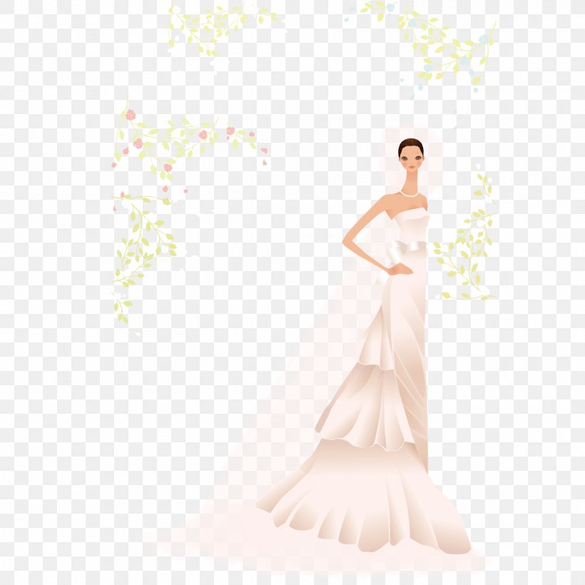 Contemporary Western Wedding Dress Bride Wedding Photography, PNG, 1500x1500px, Watercolor, Cartoon, Flower, Frame, Heart Download Free