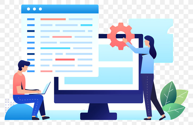 Office Work - Collaborative Software Development Illustration, PNG ...