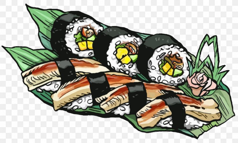 Sushi Japanese Cuisine Conger Eel Unagi, PNG, 1280x774px, Sushi, Anago, Art, Conger Eel, Congridae Download Free