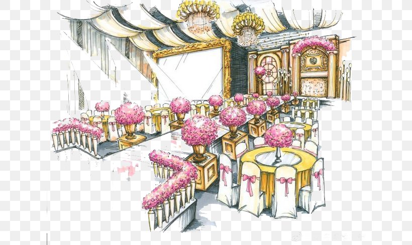 Wedding Chapel, PNG, 633x488px, Wedding, Art, Cartoon, Floral Design, Floristry Download Free