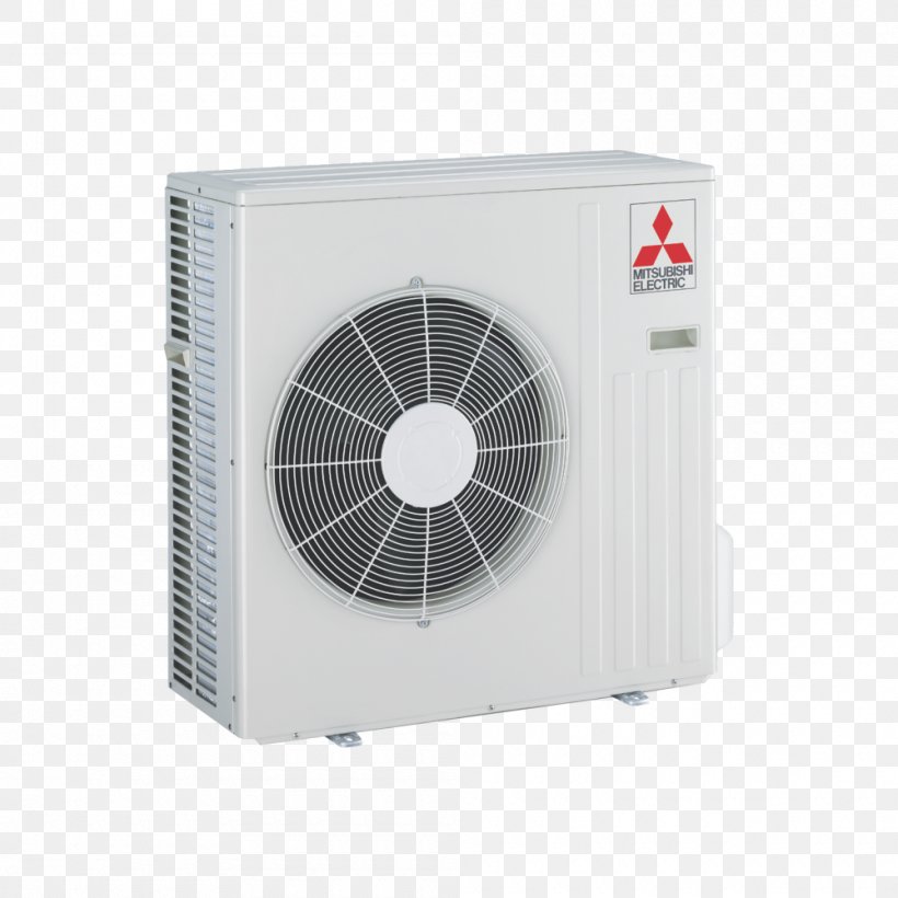 Air Conditioning Mitsubishi Electric Heat Pump Electricity HVAC, PNG, 1000x1000px, Air Conditioning, Acondicionamiento De Aire, Air Conditioners, British Thermal Unit, Central Heating Download Free