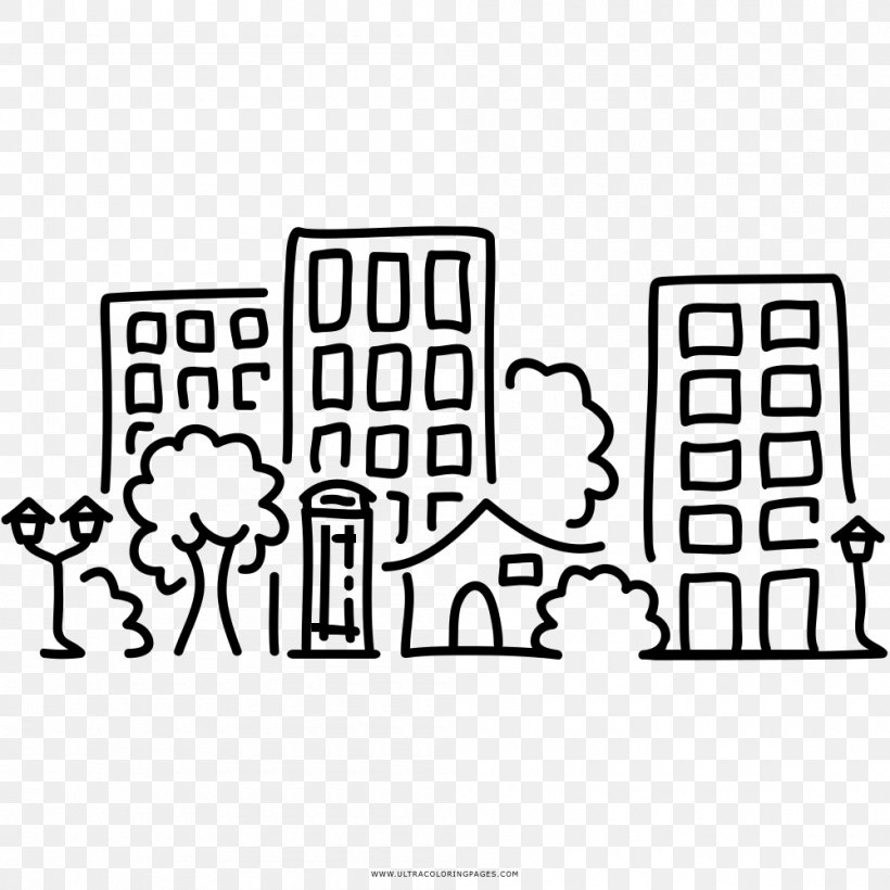Coloring Book Drawing City Ausmalbild, PNG, 1000x1000px, Coloring Book, Area, Art, Ausmalbild, Black Download Free