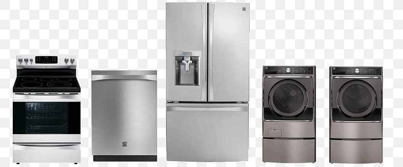 Major Appliance Kenmore Home Appliance Refrigerator Washing Machines, PNG, 800x340px, Major Appliance, Clothes Dryer, Combo Washer Dryer, Cooking Ranges, Electronics Download Free