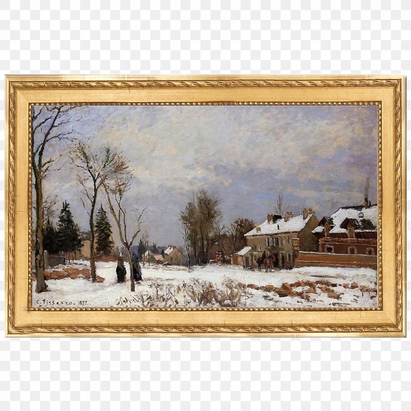 Painting The Road To Versailles At Louveciennes The Road From Versailles To Saint Germain, Louveciennes. Snow Effect The Road From Versailles To Saint-Germain, PNG, 1200x1200px, Painting, Art, Artist, Artwork, Camille Pissarro Download Free