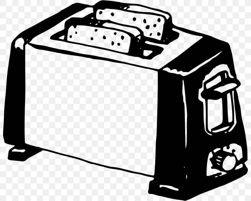Toaster Cooking Ranges Black And White Clip Art, PNG, 800x658px, Toaster, Black, Black And White, Blender, Cooking Ranges Download Free
