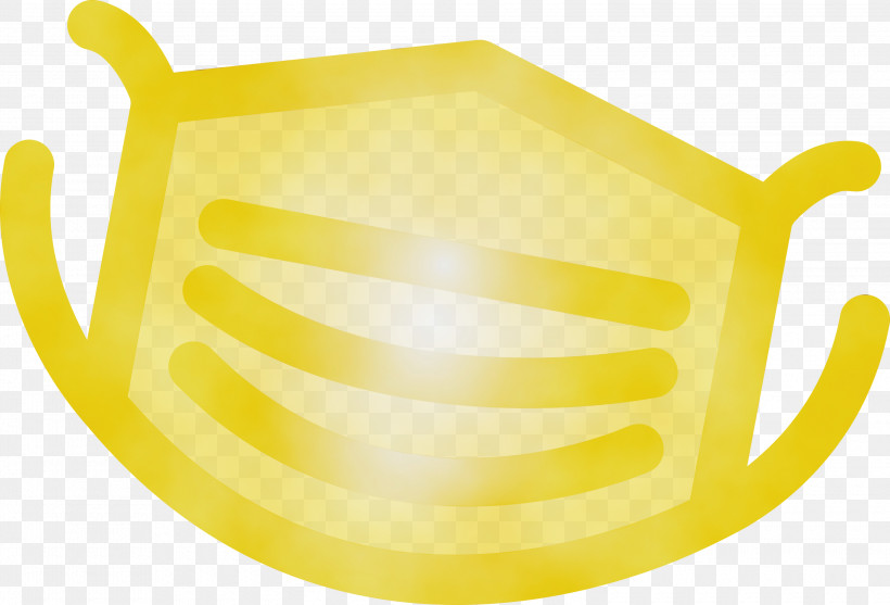 Yellow Drinkware Tableware Logo, PNG, 3000x2041px, Medical Mask, Drinkware, Logo, Paint, Surgical Mask Download Free