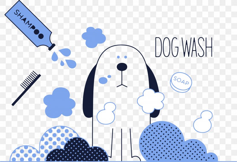 Newfoundland Dog Puppy Pet Dog Grooming, PNG, 4484x3076px, Newfoundland Dog, Bathing, Blue, Brand, Communication Download Free