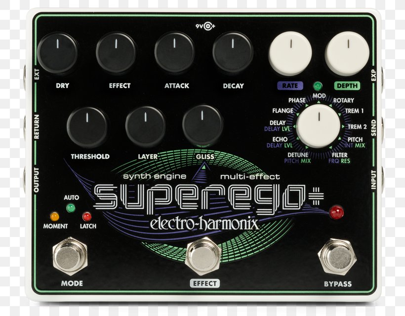 Effects Processors & Pedals Electro-Harmonix Superego Synth Engine Sound Synthesizers Distortion, PNG, 800x640px, Effects Processors Pedals, Audio, Audio Equipment, Big Muff, Delay Download Free