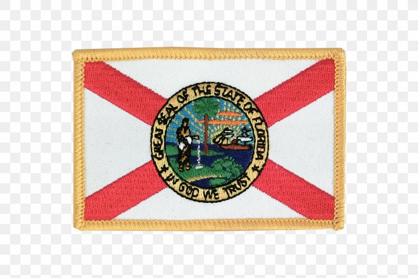 Flag Of Florida Flag Patch Embroidered Patch, PNG, 1500x1000px, Florida, Badge, Centimeter, Emblem, Embroidered Patch Download Free