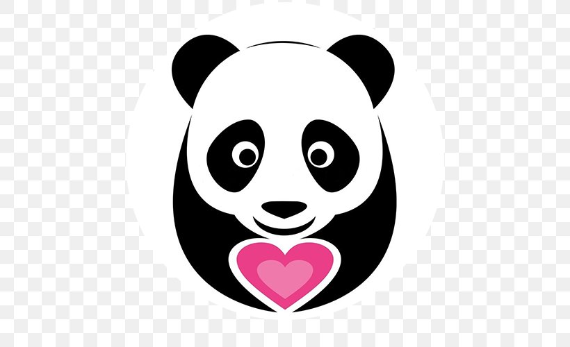 Giant Panda Bear Royalty-free, PNG, 500x500px, Watercolor, Cartoon, Flower, Frame, Heart Download Free