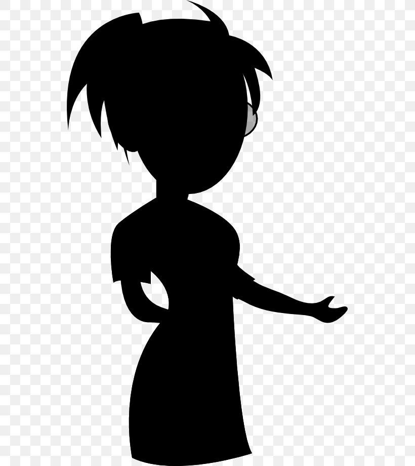 Clip Art Illustration Silhouette Shoulder Character, PNG, 555x920px, Silhouette, Animation, Black Hair, Black M, Blackandwhite Download Free