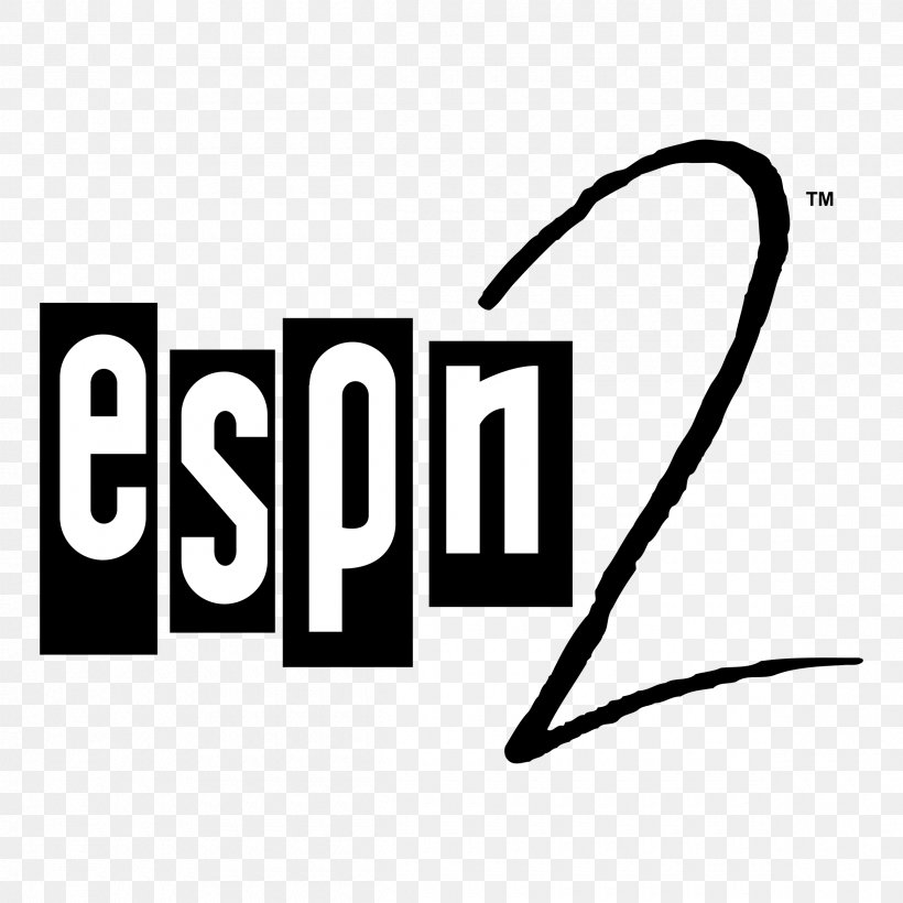 ESPN2 Vector Graphics Clip Art Logo, PNG, 2400x2400px, Espn, Area, Black, Black And White, Brand Download Free
