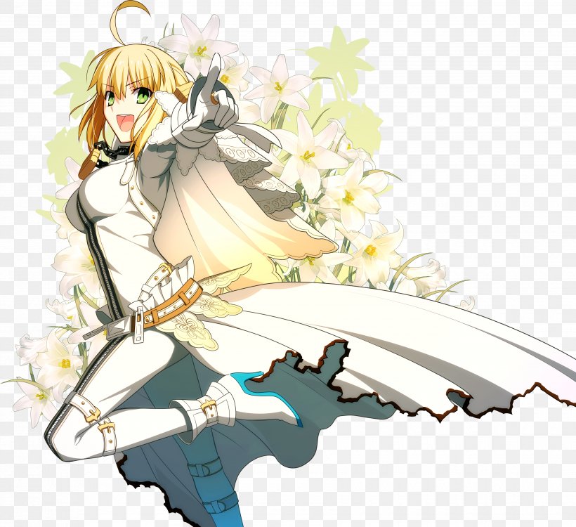 Fate/Extra Fate/stay Night Saber Fate/Grand Order Fate/Zero, PNG, 3500x3202px, Watercolor, Cartoon, Flower, Frame, Heart Download Free