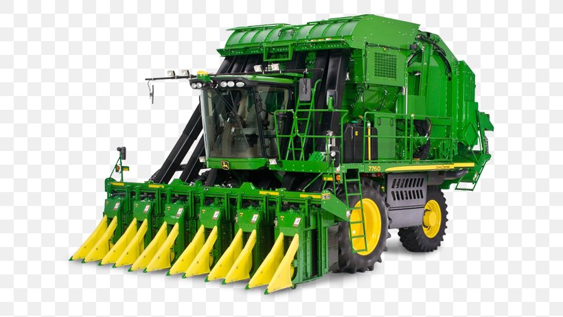 John Deere Cotton Picker Combine Harvester Agriculture Tractor, PNG, 642x462px, John Deere, Agricultural Machinery, Agriculture, Case Corporation, Cnh Global Download Free