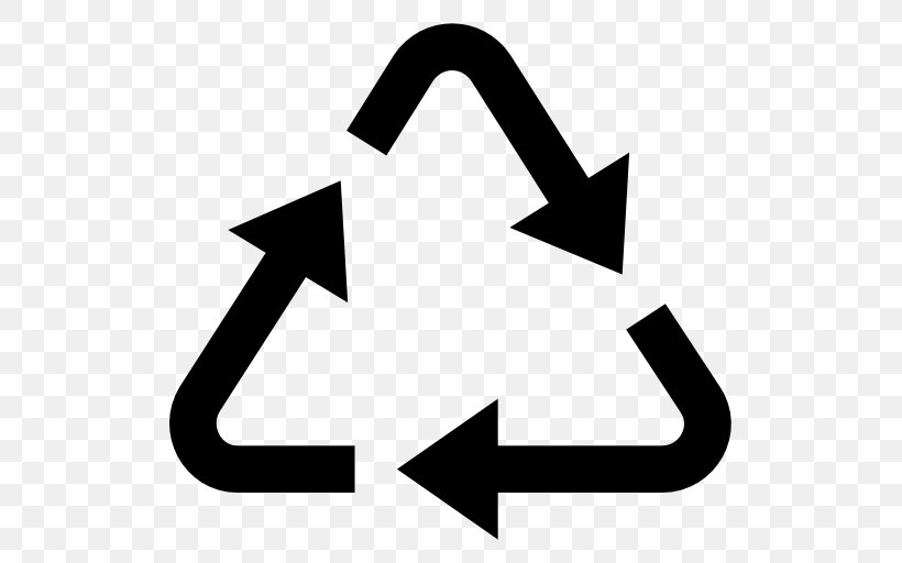 Recycling Symbol Clip Art, PNG, 512x512px, Recycling Symbol, Area, Black, Black And White, Brand Download Free