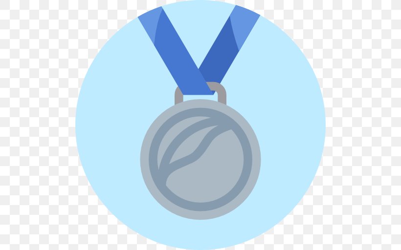 Silver Medal Gold Medal Olympic Medal Award, PNG, 512x512px, Medal, Award, Blue, Brand, Bronze Medal Download Free