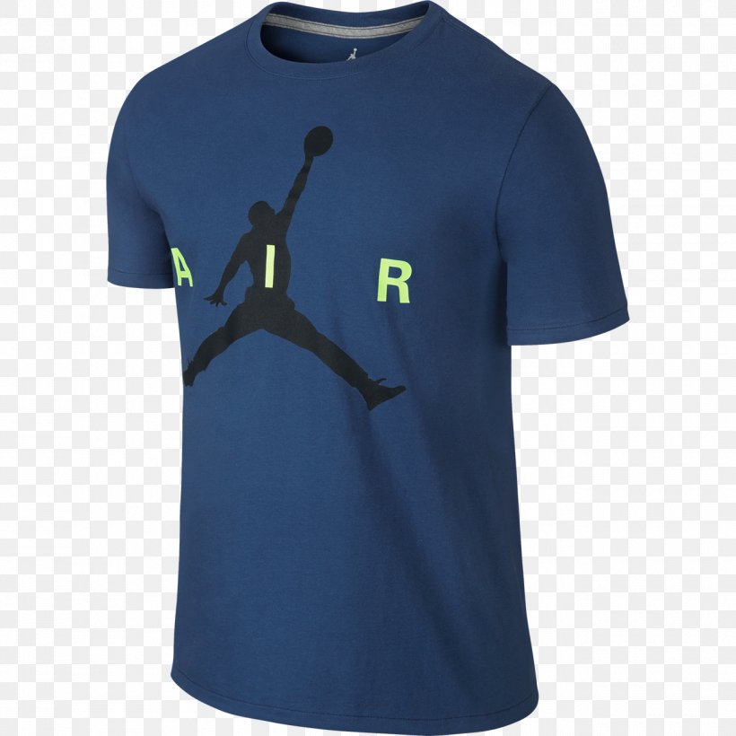 Jumpman T-shirt Nike Free Air Jordan, PNG, 1300x1300px, Jumpman, Active Shirt, Air Jordan, Blue, Clothing Download Free