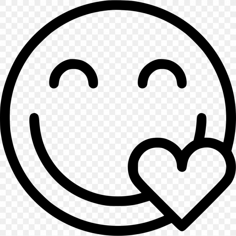 Emoticon Heart Smiley, PNG, 980x982px, Emoticon, Black And White, Emotion, Facial Expression, Free Love Download Free