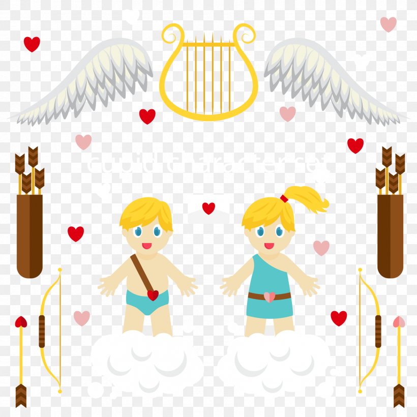 Cupid Clip Art, PNG, 1800x1800px, Watercolor, Cartoon, Flower, Frame, Heart Download Free