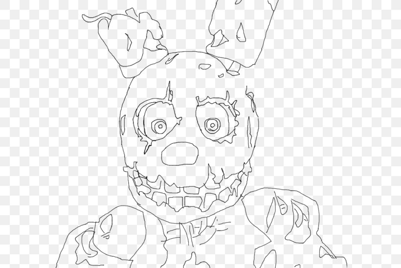 Five Nights At Freddy's 3 Line Art Drawing The Joy Of Creation: Reborn Coloring Book, PNG, 600x548px, Watercolor, Cartoon, Flower, Frame, Heart Download Free