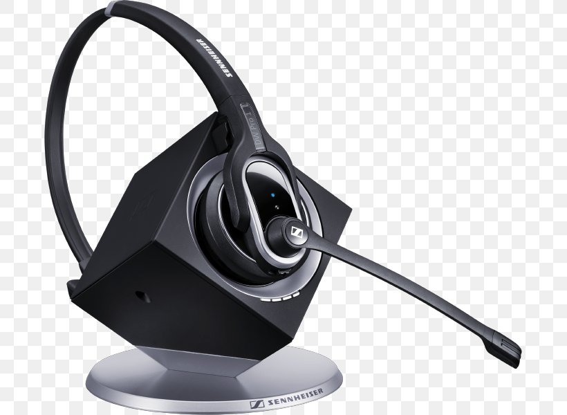 Microphone Headset Wireless Digital Enhanced Cordless Telecommunications Sennheiser DW Pro 2, PNG, 691x600px, Microphone, Audio, Audio Equipment, Bluetooth, Electronic Device Download Free