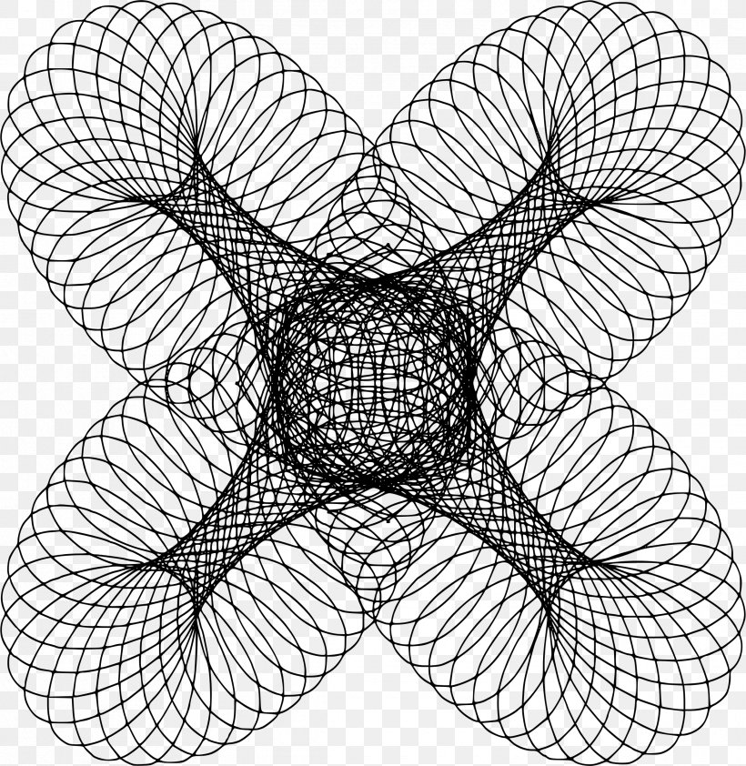 Hypotrochoid Hypocycloid Clip Art, PNG, 2335x2400px, Hypotrochoid, Area, Art, Black And White, Curve Download Free