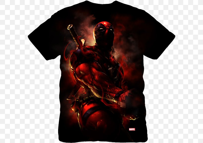 Deadpool T-shirt Wolverine Black Panther, PNG, 600x577px, Deadpool, Black Panther, Clothing, Clothing Sizes, Comic Book Download Free