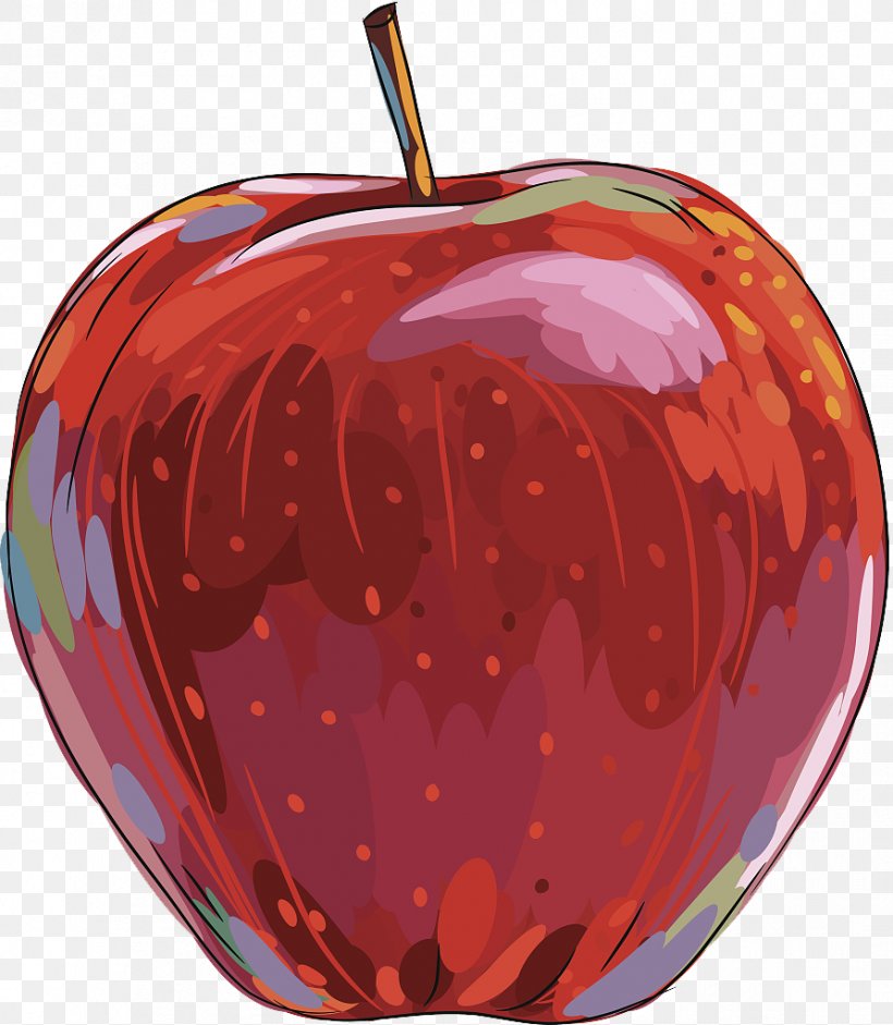 Apple Red Illustration, PNG, 892x1024px, Apple, Dessin Animxe9, Drawing, Food, Fruit Download Free