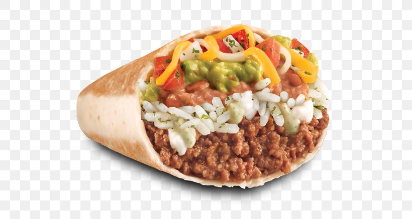 Burrito Taco Bell Nachos Fast Food, PNG, 583x437px, Burrito, American Food, Beef, Cuisine, Dish Download Free