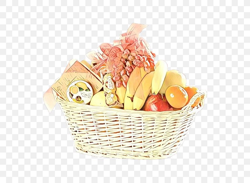 Food Gift Basket Basket Present Hamper, PNG, 600x600px, Cartoon, Basket, Food, Gift Basket, Hamper Download Free