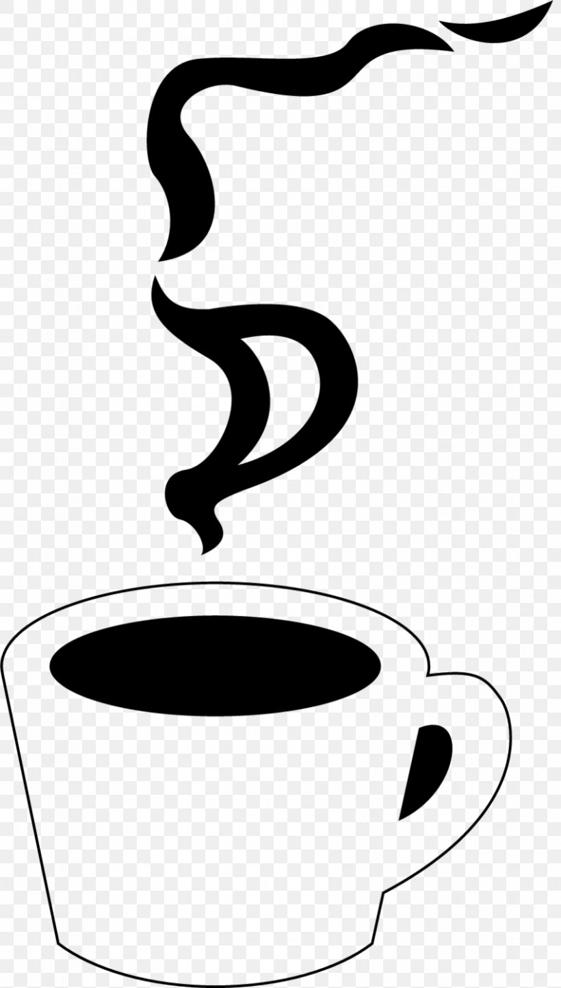 Coffee Cup Mug Clip Art, PNG, 850x1495px, Coffee Cup, Artwork, Black, Black And White, Black M Download Free