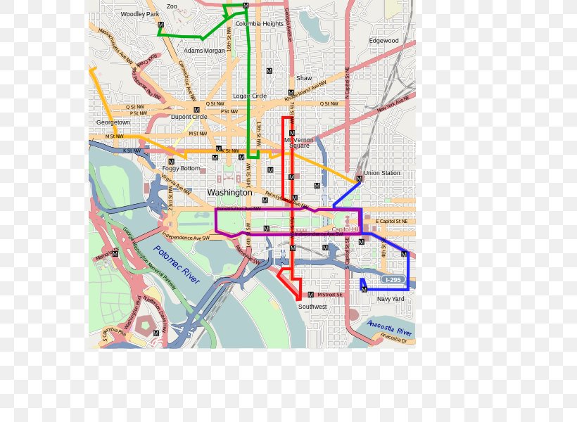 Road Map Washington, D.C. Wikimedia Commons Wikimedia Foundation, PNG, 567x600px, Map, Area, Blank Map, Business, Dc Circulator Download Free