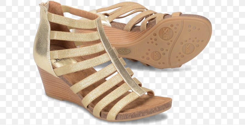 Sofft Carita Leather Wedge Sandal, PNG, 600x421px, Sandal, Beige, Birkenstock, Clothing, Fashion Download Free