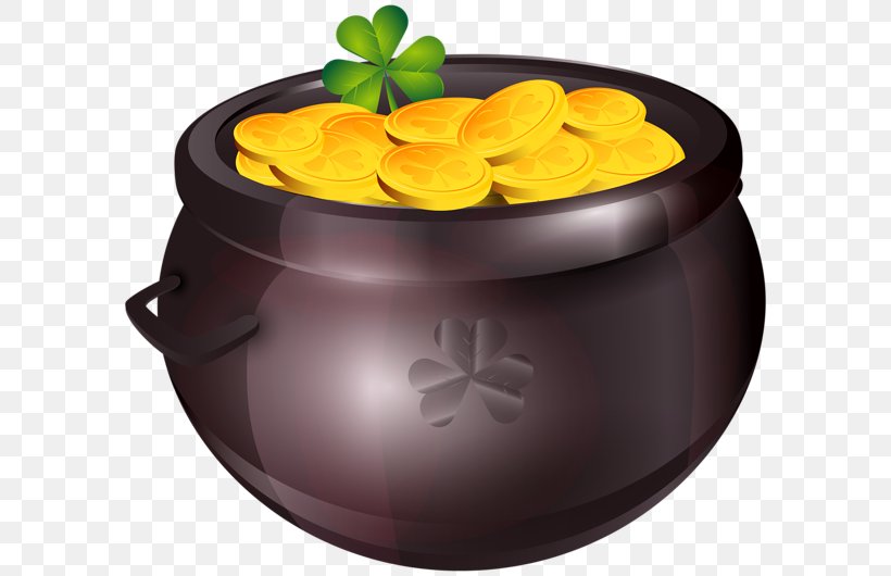 Gold Saint Patrick's Day Clip Art, PNG, 600x530px, Gold, Ceramic, Cookware And Bakeware, Flowerpot, Gold Coin Download Free