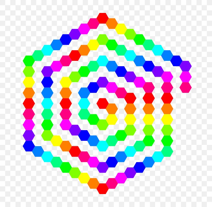 Hexagon Spiral Color Circle Clip Art, PNG, 800x800px, Hexagon, Area, Color, Heart, Hexagonal Tiling Download Free