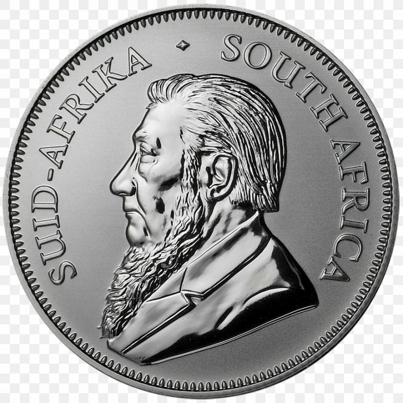 Silver Coin Silver Coin Krugerrand South Africa, PNG, 900x900px, Coin, Australian Silver Kookaburra, Black And White, Bullion, Bullion Coin Download Free
