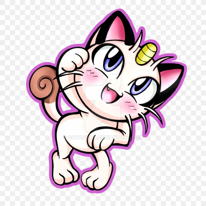 Whiskers Meowth DeviantArt, PNG, 900x900px, Watercolor, Cartoon, Flower, Frame, Heart Download Free