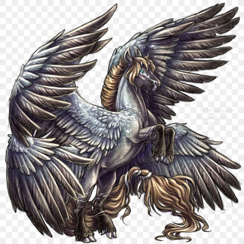 Horse Pegasus Mythology Unicorn, PNG, 990x990px, Horse, Art, Beak, Bird, Bird Of Prey Download Free