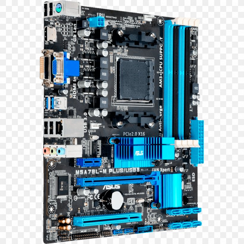 MicroATX Socket AM3+ Motherboard ASUS M5A78L-M PLUS/USB3 USB 3.0, PNG, 898x898px, Microatx, Advanced Micro Devices, Asus, Atx, Computer Download Free