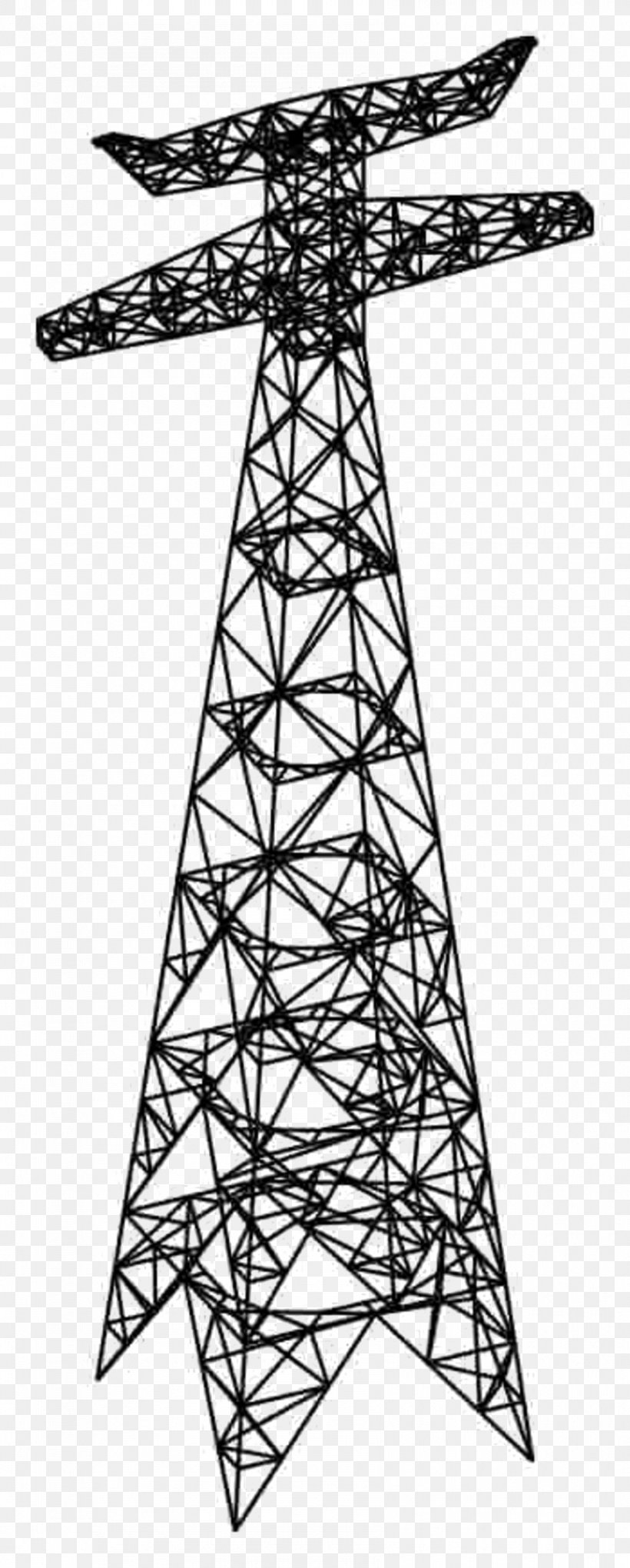 Transmission Tower Electricity Electric Power Transmission, PNG, 850x2114px, Transmission Tower, Black And White, Electric Potential Difference, Electric Power Transmission, Electricity Download Free