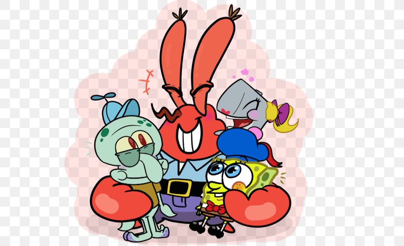 Pearl Krabs Mr. Krabs Squidward Tentacles SpongeBob SquarePants: The Broadway Musical, PNG, 640x500px, Watercolor, Cartoon, Flower, Frame, Heart Download Free